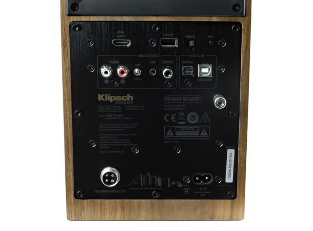Klipsch The Fives, Walnut Aktive høyttalere, Bluetooth, HDMI, par 