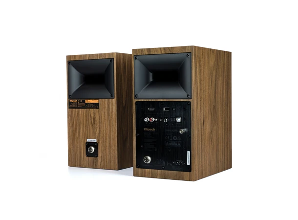 Klipsch The Fives, Walnut Aktive høyttalere, Bluetooth, HDMI, par 