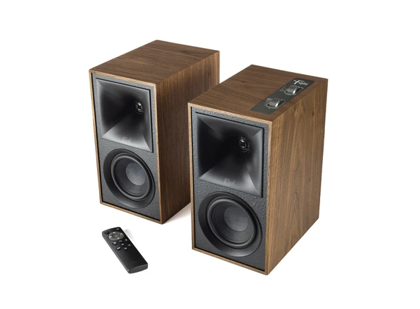 Klipsch The Fives, Walnut Aktive høyttalere, Bluetooth, HDMI, par 