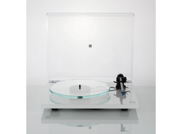 Rega Planar 3, Exact pickup, hvit Glasstallerken, RB330 arm, EBLT drivrem 
