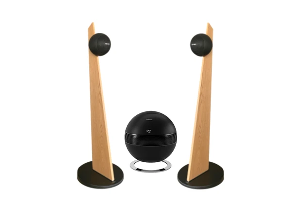 Cabasse IO 3 Floorstand og Pearl Sub Streaming anlegg, Black - Wood stand 