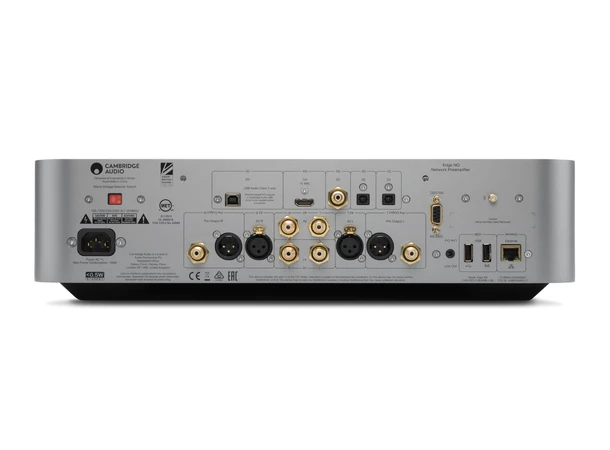 Cambridge Edge NQ, streamer, Lunar Grey Streamer, analoge innganger, HDMI, XLR 