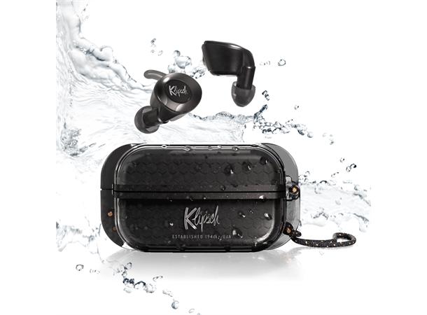 Klipsch T5 II True Wireless Sport, Black Trådløse sports-ørepropper med ladeboks