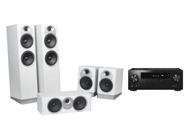 Pioneer VSX-534D / Jamo S7 - 25HCS Grey 5.0 Hjemmekinopakke med forsterker 