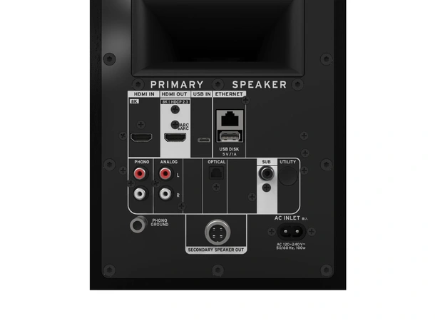 Klipsch The Fives II, Ebony Aktive streaming-høyttalere, HDMI, RIAA 