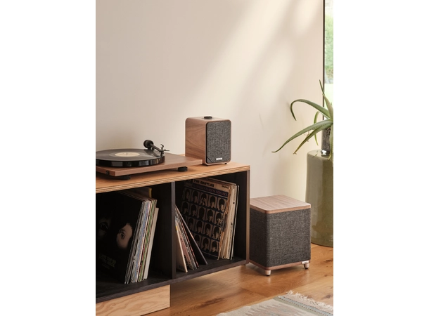 Ruark RS1 Subwoofer, Rich Walnut 100watt 6,5" aktiv sub. 