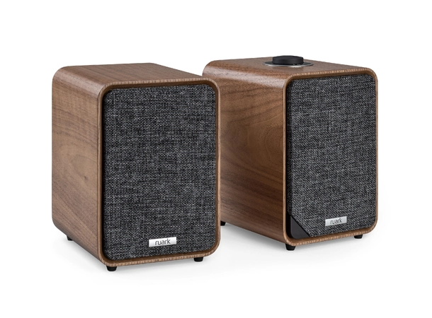 Ruark MR1 Mk3 aktiv høyttaler, Walnut Bluetooth, APTX, linje inn, subwoofer ut 