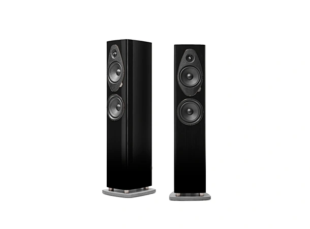 Sonus Faber Sonetto III G2 , sort piano 2,5-veis gulvstående høyttaler, par 