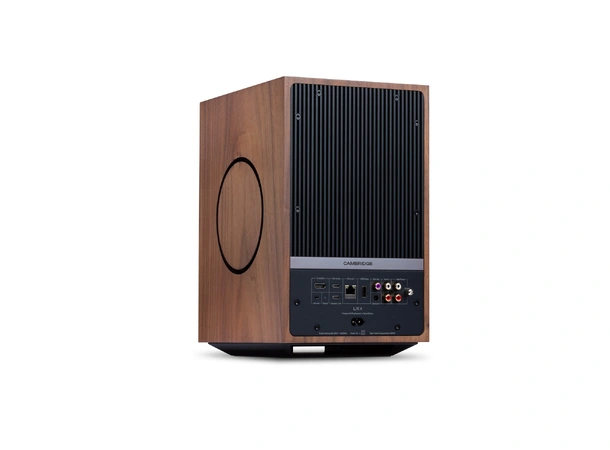 Cambridge L/R X, aktiv høyttaler, Walnut Streaming, HDMI, RIAA-trinn 