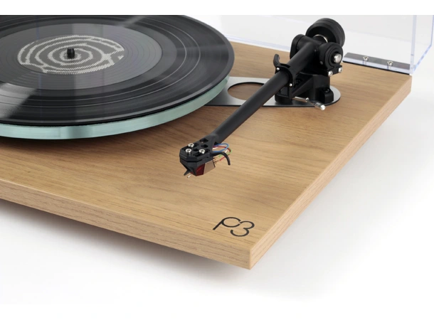 Rega Planar 3, Nd3 pickup, Oak Glasstallerken, RB330 arm, EBLT drivrem 