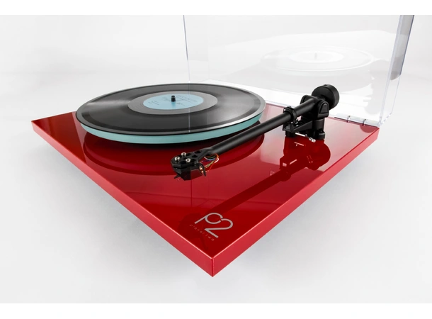Rega Planar 2 Nd3 platespiller- rød Glasstallerken, RB220 arm, High Gloss 
