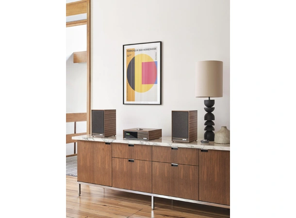 Ruark R610/Sabre-R Stereopakke, Walnut Komplett streaming-stereoanlegg 