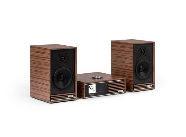 Ruark R610/Sabre-R Stereopakke, Walnut Komplett streaming-stereoanlegg 