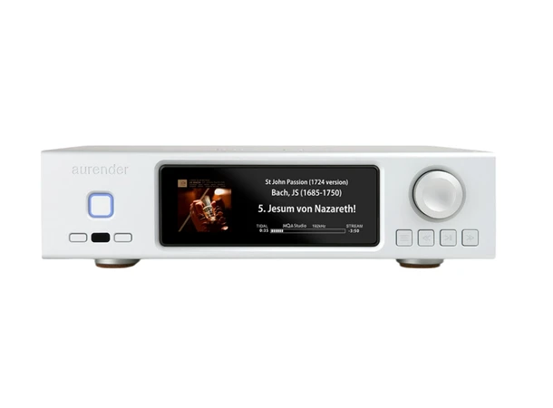 Aurender A1000 streamer - Sølv 6.9" display,forforsterker, AKM DAC 