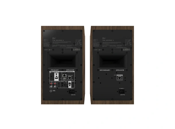 Klipsch The Sevens II, Walnut Aktive streaming-høyttalere, HDMI, RIAA 