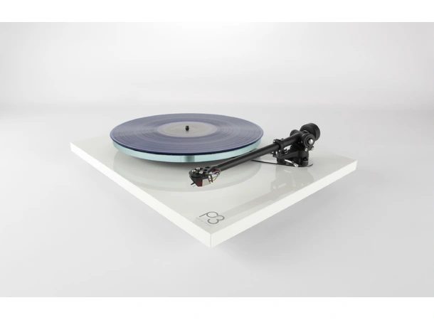 Rega Planar 3, Nd3 pickup, hvit Glasstallerken, RB330 arm, EBLT drivrem 