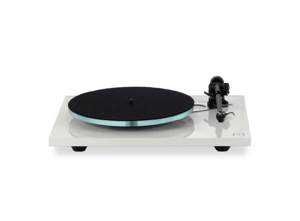Rega Planar 3, Nd3 pickup, hvit Glasstallerken, RB330 arm, EBLT drivrem 
