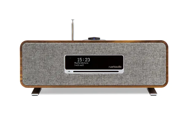 Ruark R3S, musikksystem, Walnut Spotify, Bluetooth, nettverk, DAB+, CD 