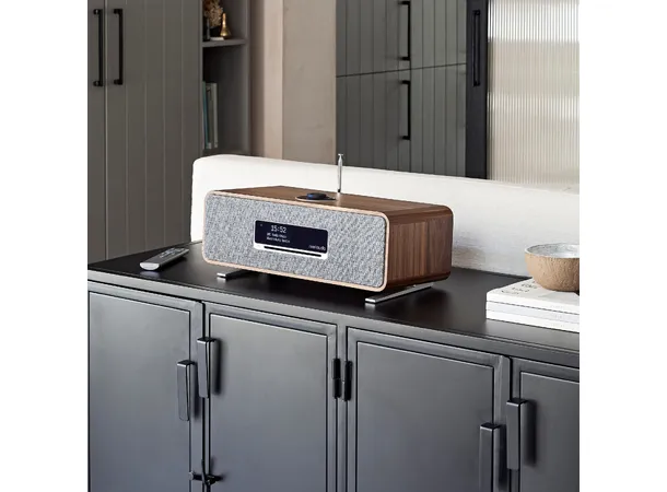 Ruark R3S, musikksystem, Walnut Spotify, Bluetooth, nettverk, DAB+, CD 