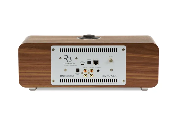 Ruark R3S, musikksystem, valnøtt Spotify, Bluetooth, nettverk, DAB+, CD 