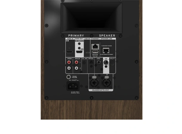 Klipsch The Nines II, Walnut Aktive streaming-høyttalere, HDMI, RIAA 