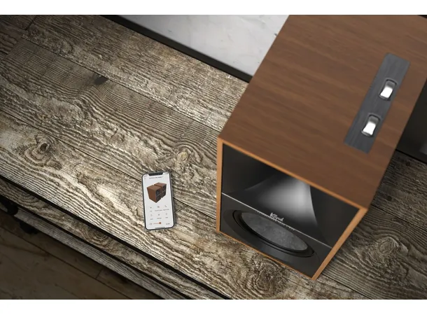 Klipsch The Nines, Walnut Aktive høyttalere, Bluetooth, HDMI, par 