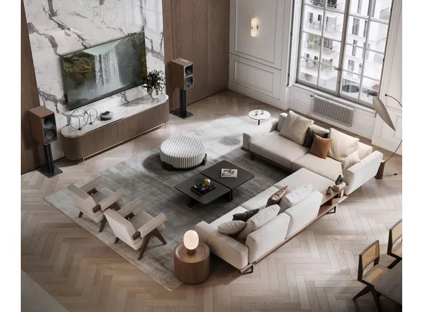 Klipsch The Nines, Walnut Aktive høyttalere, Bluetooth, HDMI, par 