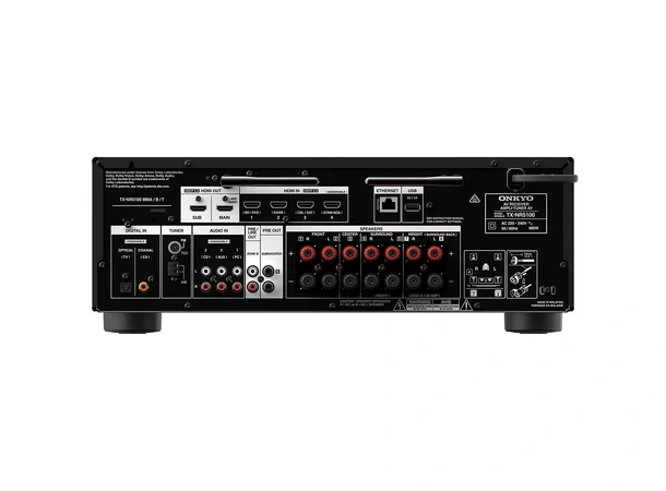Onkyo TX-NR5100 - Hjemmekinoreceiver 7.2 kanaler. 8K. WiFi. ATMOS - Sort 