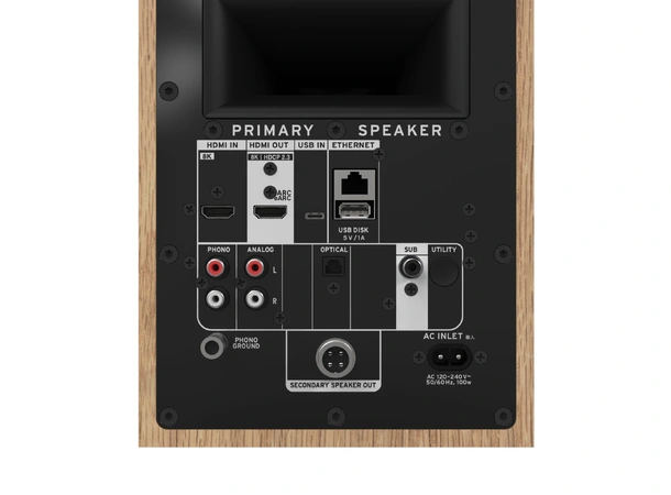 Klipsch The Fives II, Red Oak Aktive streaming-høyttalere, HDMI, RIAA 