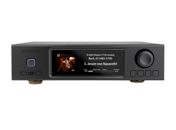 Aurender A1000 streamer - Sort 6.9" display,forforsterker, AKM DAC 