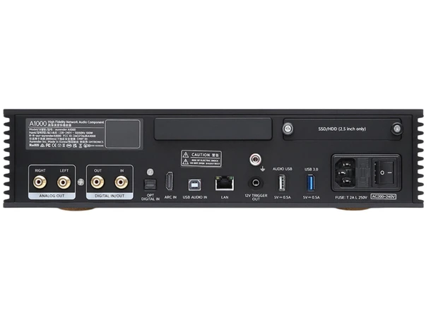 Aurender A1000 streamer - Sort 6.9" display,forforsterker, AKM DAC 