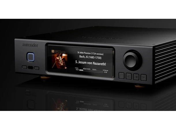 Aurender A1000 streamer - Sort 6.9" display,forforsterker, AKM DAC 