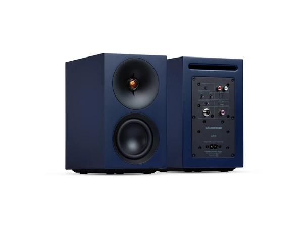 Cambridge Audio L/R S, aktiv høyttaler Bluetooth, RCA/optisk inngang, blå 