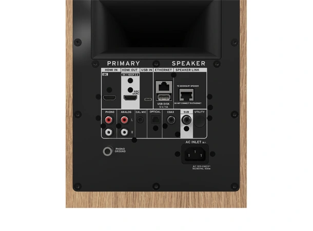 Klipsch The Sevens II, Red Oak Aktive streaming-høyttalere, HDMI, RIAA 