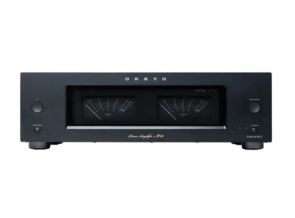 Onkyo M-80 Icon, effektforsterker, sort 2x130 watt, RCA og XLR innganger 