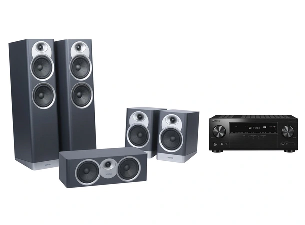 Pioneer VSX-534D / Jamo S7 - 25HCS Blue 5.0 Hjemmekinopakke med forsterker 