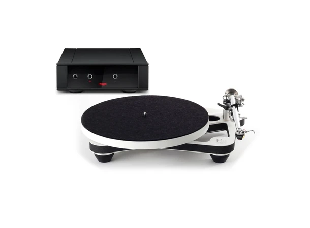 Rega Planar 10, uten pickup, White RB3000 arm, Ekstern PSU 
