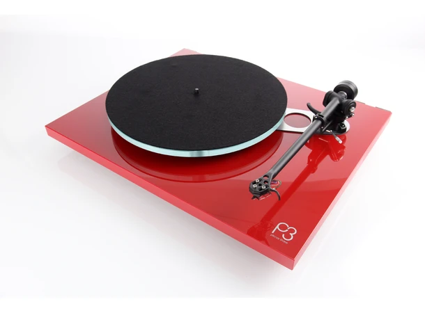 Rega Planar 3 Nd5 platespiller- rød RB330 arm, High gloss 