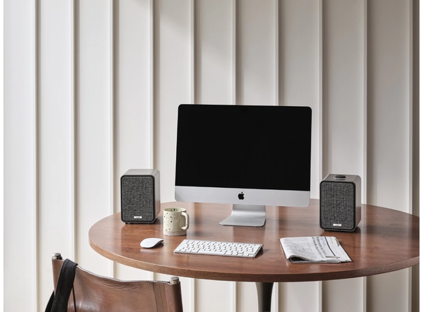 Ruark MR1 Mk3 aktiv høyttaler, Charcoal Bluetooth, APTX, linje inn, subwoofer ut 