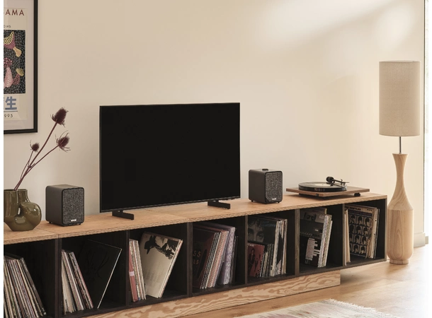 Ruark MR1 Mk3 aktiv høyttaler, Charcoal Bluetooth, APTX, linje inn, subwoofer ut 