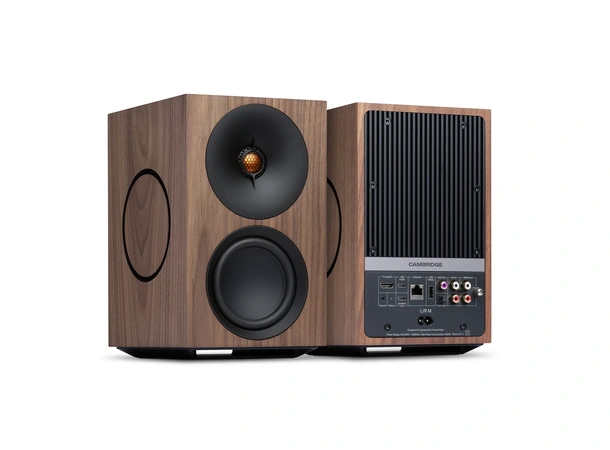 Cambridge Riaa Cambridge L/R M, aktiv høyttaler, Walnut Streaming, HDMI, RIAA-trinn ...