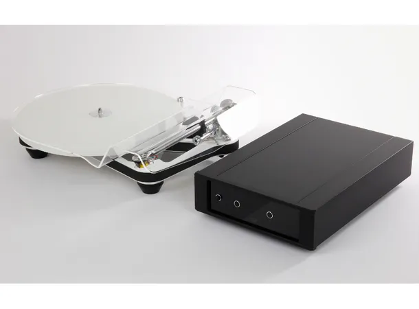 Rega Planar 10, Apheta 3 pickup, hvit RB3000 arm, ekstern PSU 