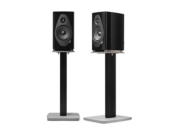 Sonus Faber Sonetto II G2, sort piano 2-veis hylle/stativ, par (eks. stativ) 