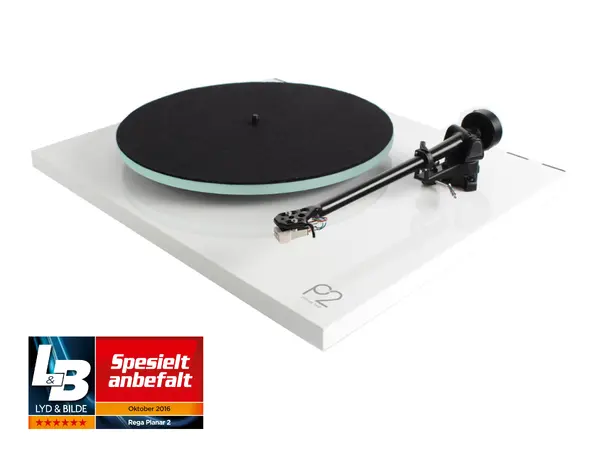 Rega Planar 2, Carbon pickup, White Glasstallerken, RB220 arm, EBLT drivrem 