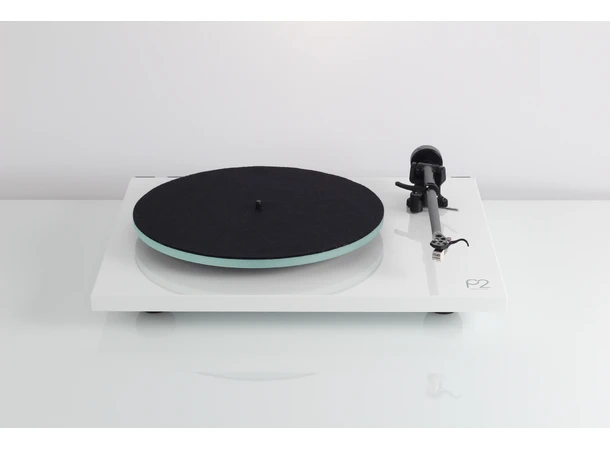 Rega Planar 2, Carbon pickup, hvit Glasstallerken, RB220 arm, EBLT drivrem 