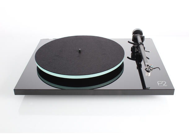 Rega Planar 2 platespiller, Carbon, sort Glasstallerken, RB220 arm, High Gloss