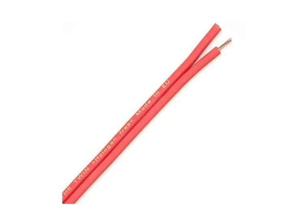 VdH TWIN (R), 2-leder høytt.kabel, pr.m 16G Multistrand OFC, Red 
