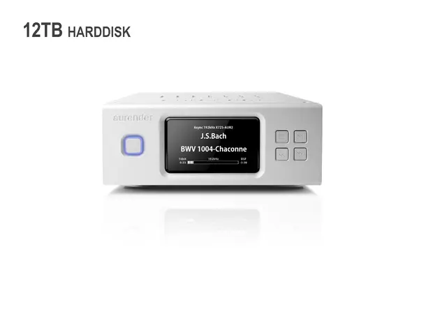 Aurender X100, 12TB, musikkserver, USB Tidal, MQA, DSD, 32/384, USB-utgang 