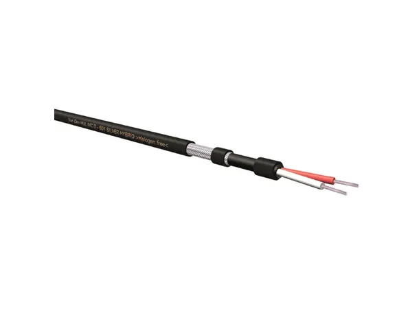 VdH D-501 Silver Hybr.TAC-RCA, 1,0m DIN-RCA tonearmskabel, Cr.Silver 