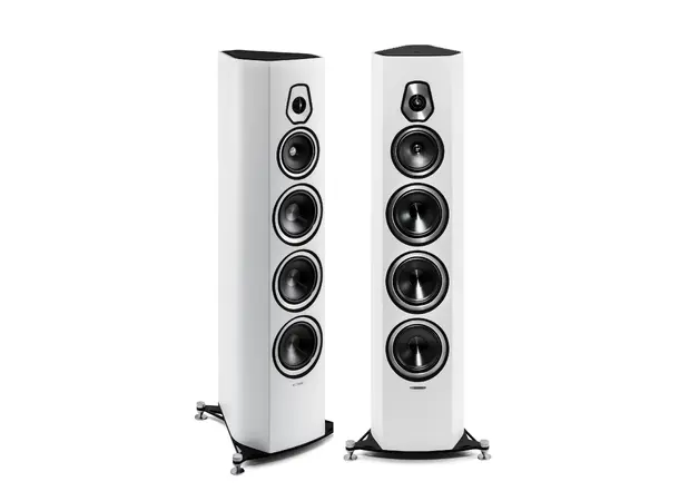 Sonus Faber Sonetto VIII, hvit matt 3-veis gulvstående høyttaler, par 